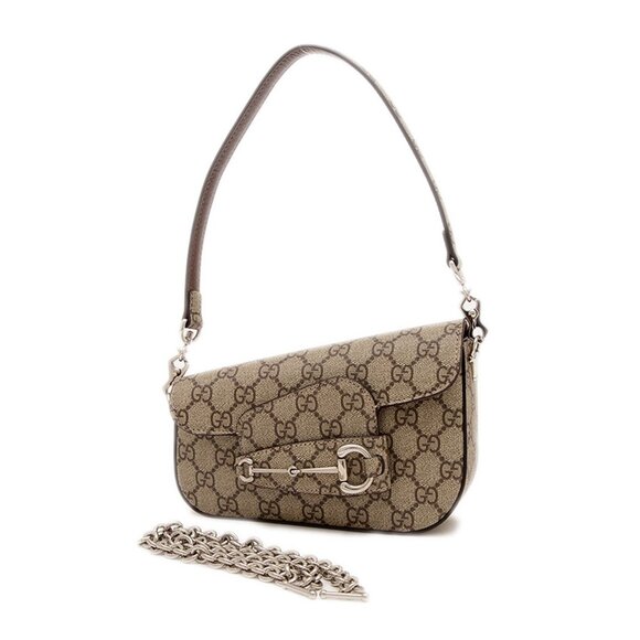 GUCCI Beige Horsebit Bag - Picture 1 of 6